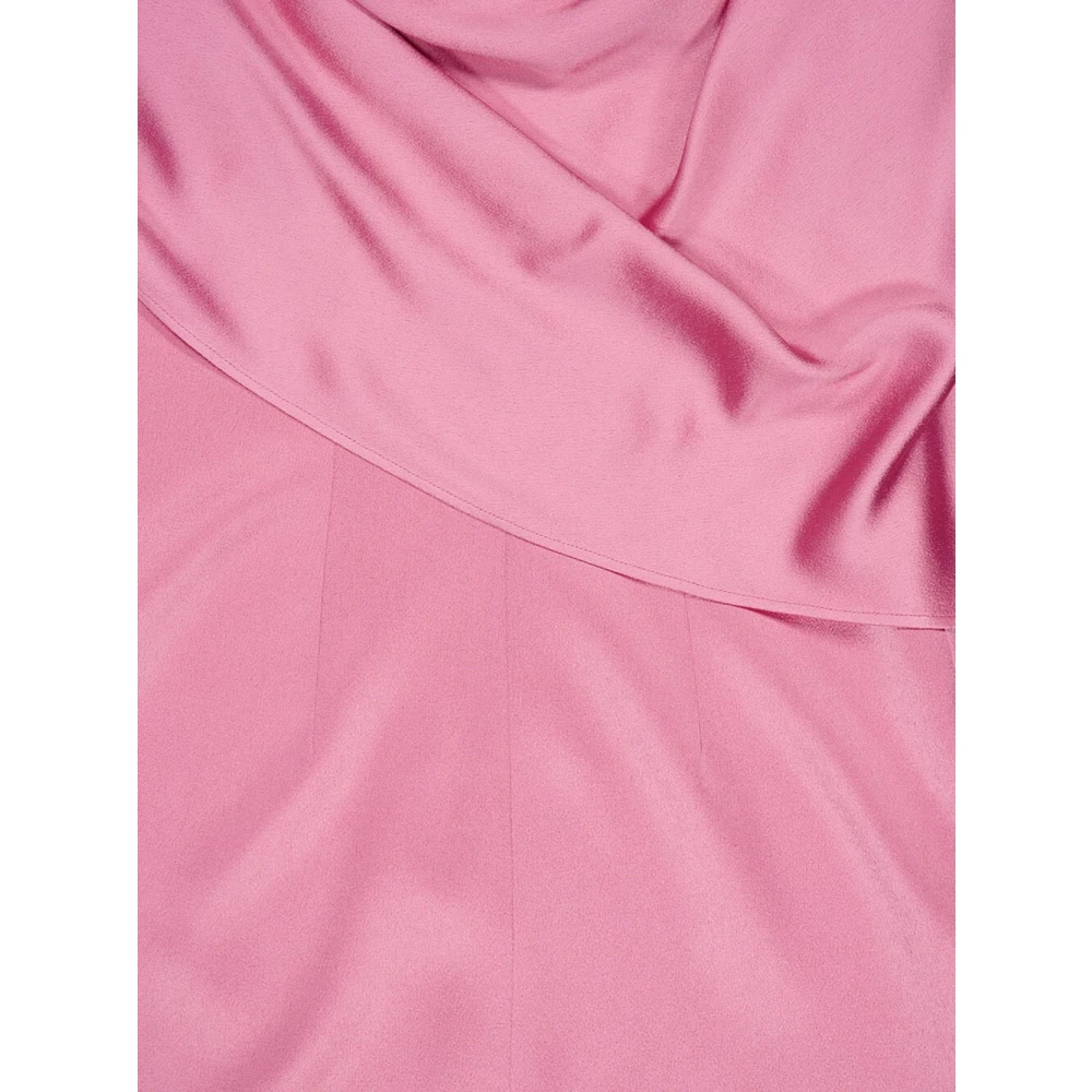 Givenchy Gedrapeerde Jurk met Open Rug Pink Dames