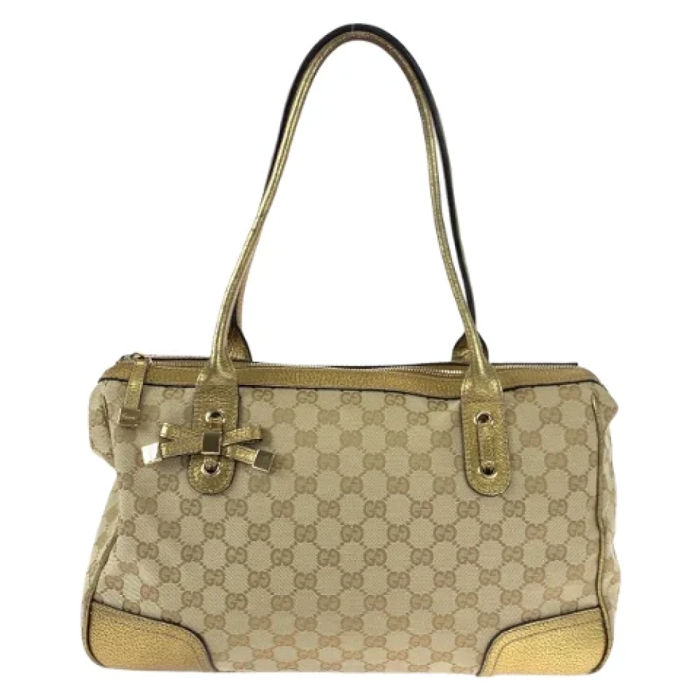 Gucci Vintage Pre-owned Canvas totes Yellow Dames