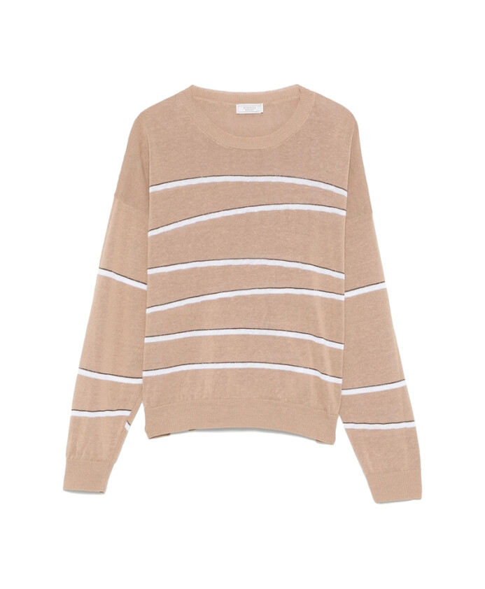 pull-a-rayures-marron-avec-col-rond