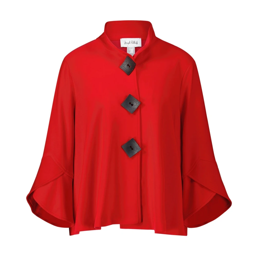 Joseph Ribkoff Jas met vierkante knopen Red Dames