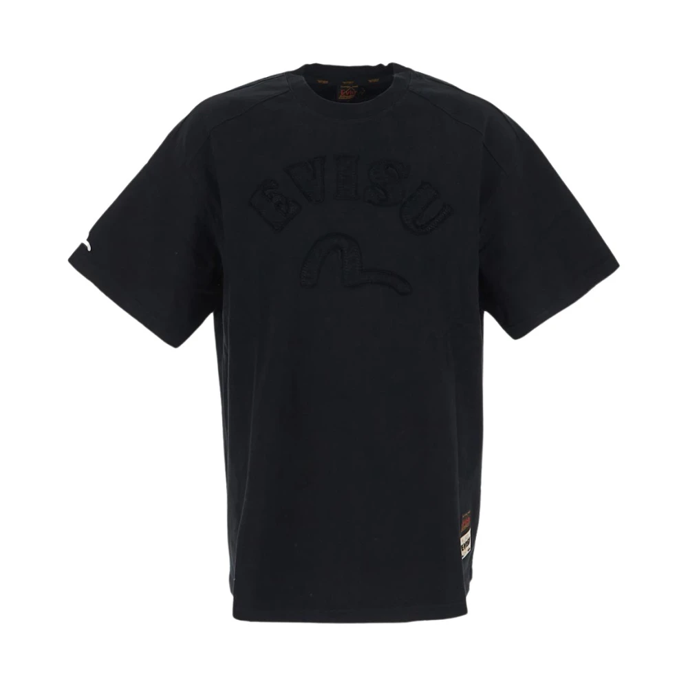 Evisu Logo Patch T-shirt Black Heren