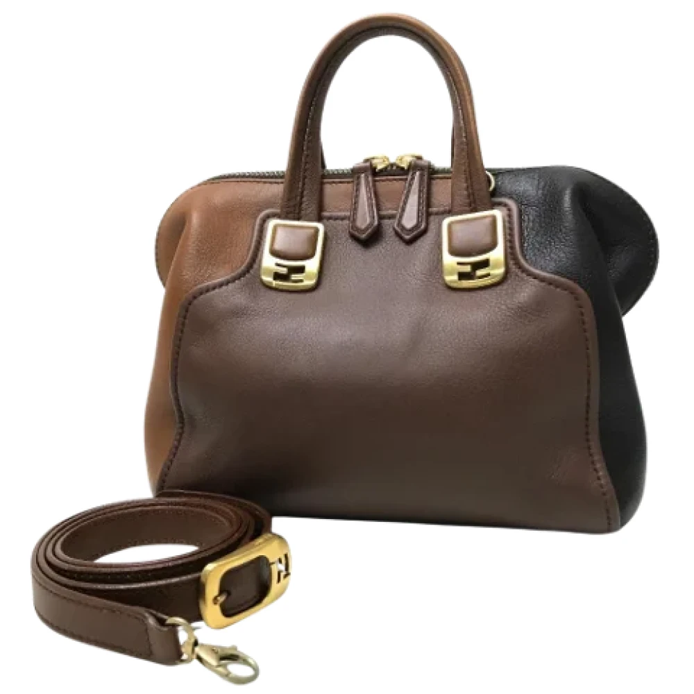 Fendi Vintage Pre-owned Leather fendi-bags Brown Dames