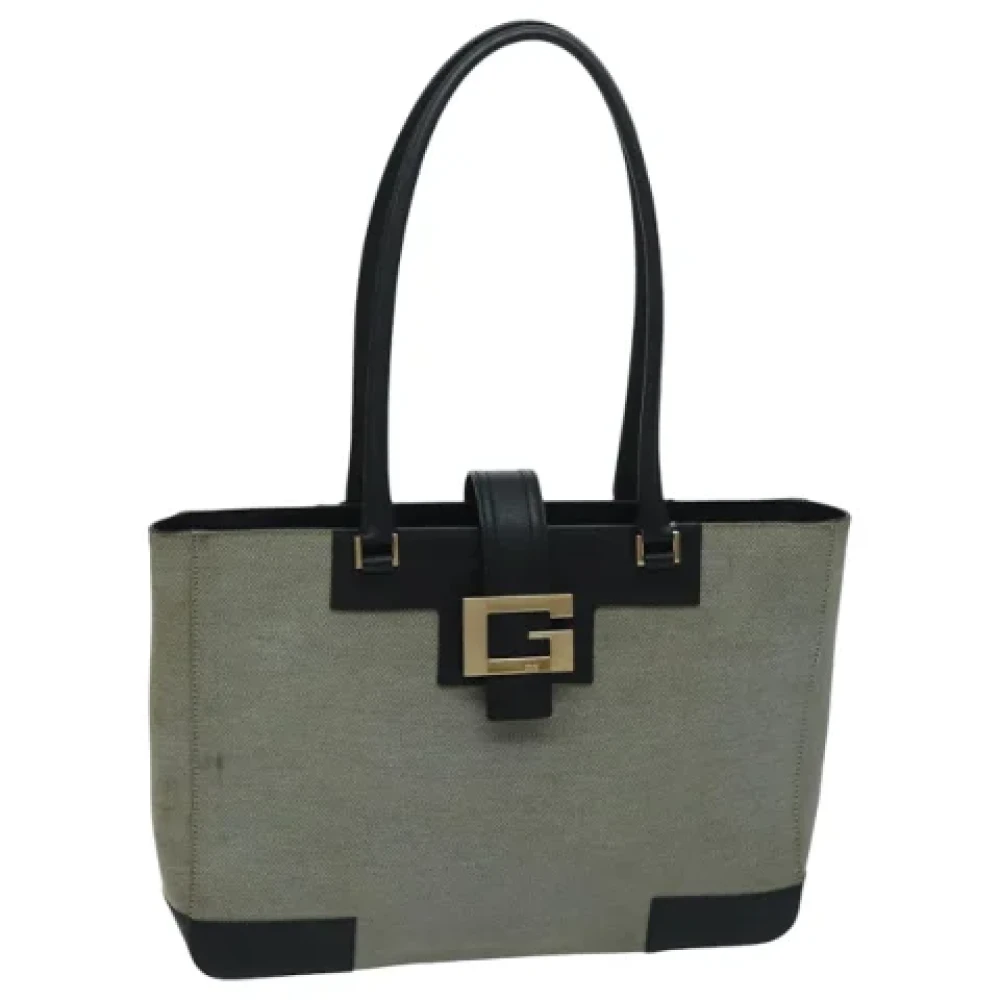 Gucci Vintage Pre-owned Canvas gucci-bags Gray Dames
