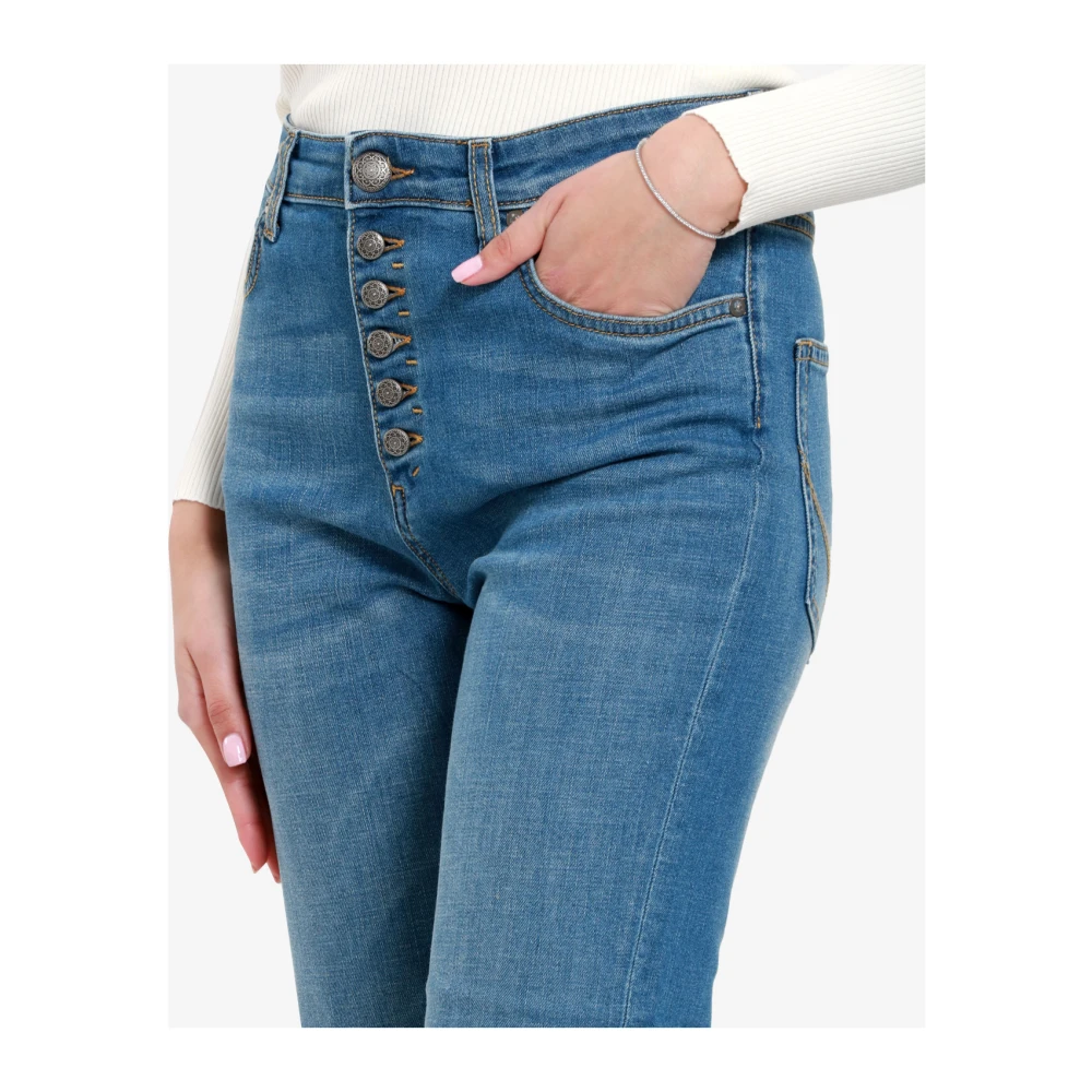 Roy Roger's Hoge Taille Denim Jeans Blue Dames