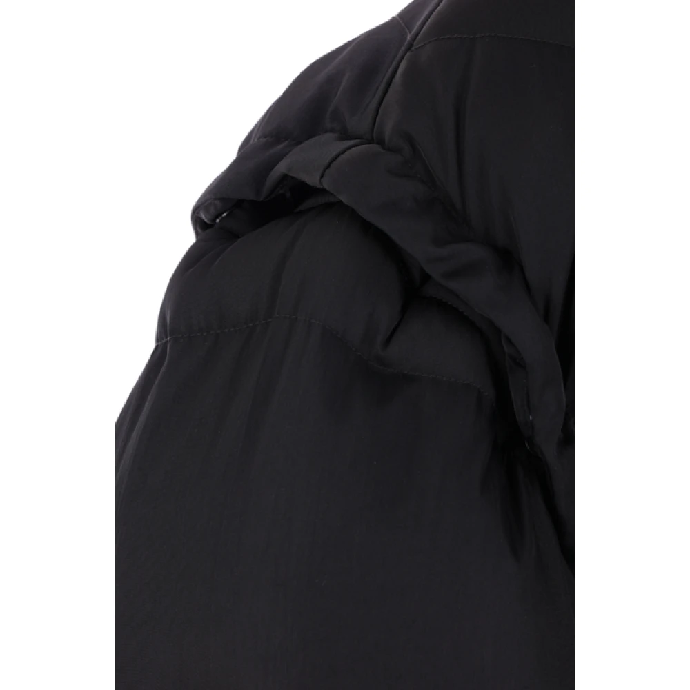 Del Core Zwarte gewatteerde jas met afneembare mouwen Black Dames