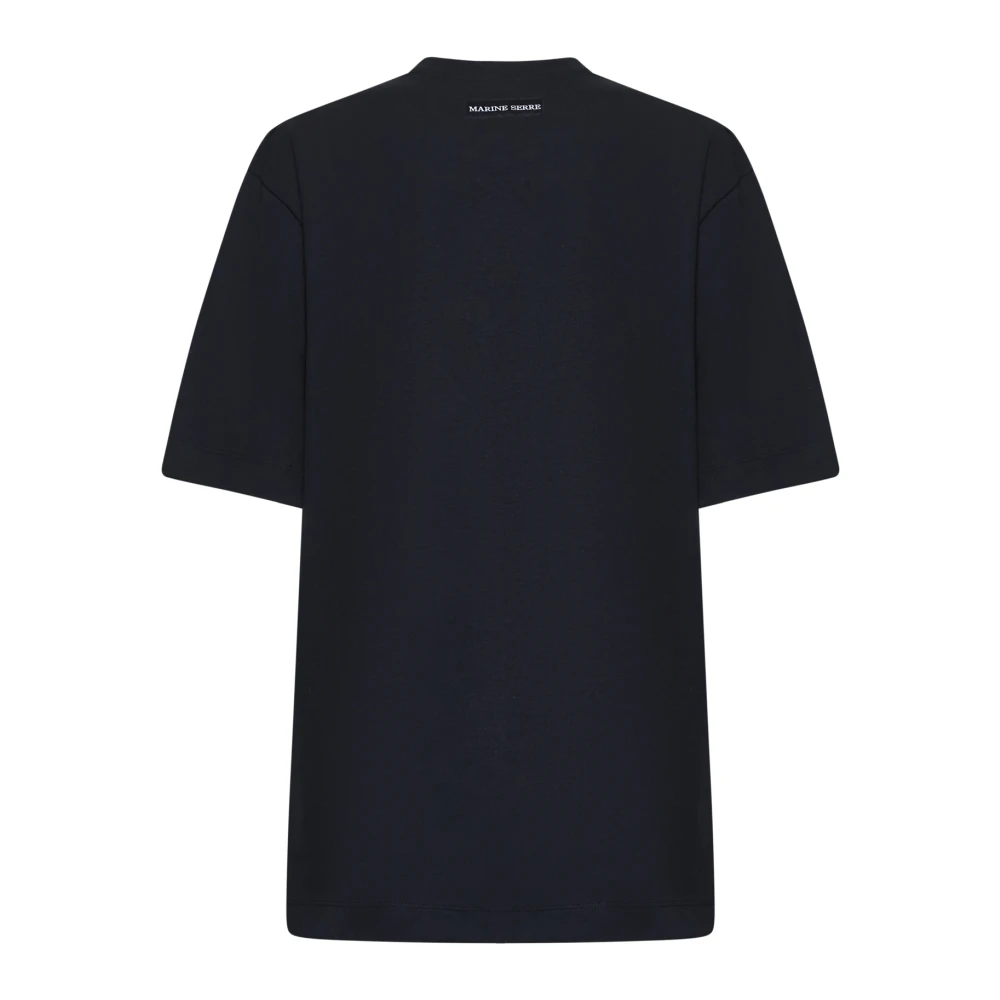 Marine Serre Zwarte T-shirts en Polos Black Dames