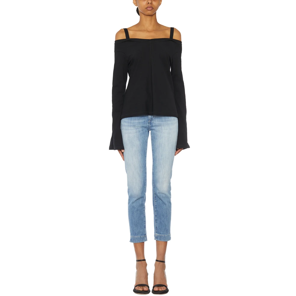 Dondup Rose Cropped Denim Jeans Blue Dames