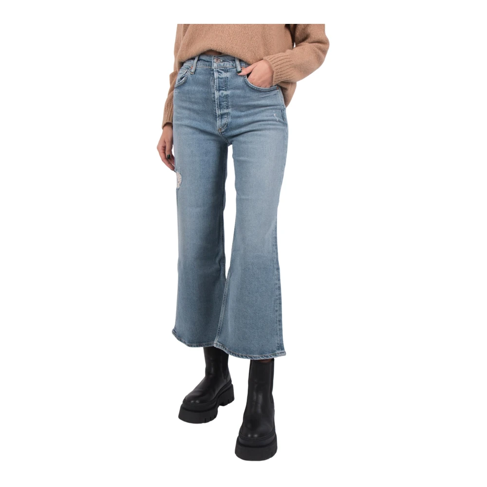 Citizens Of Humanity Women's Blue Cropped Jeans - Cropped Jeans - W28 - Jeans