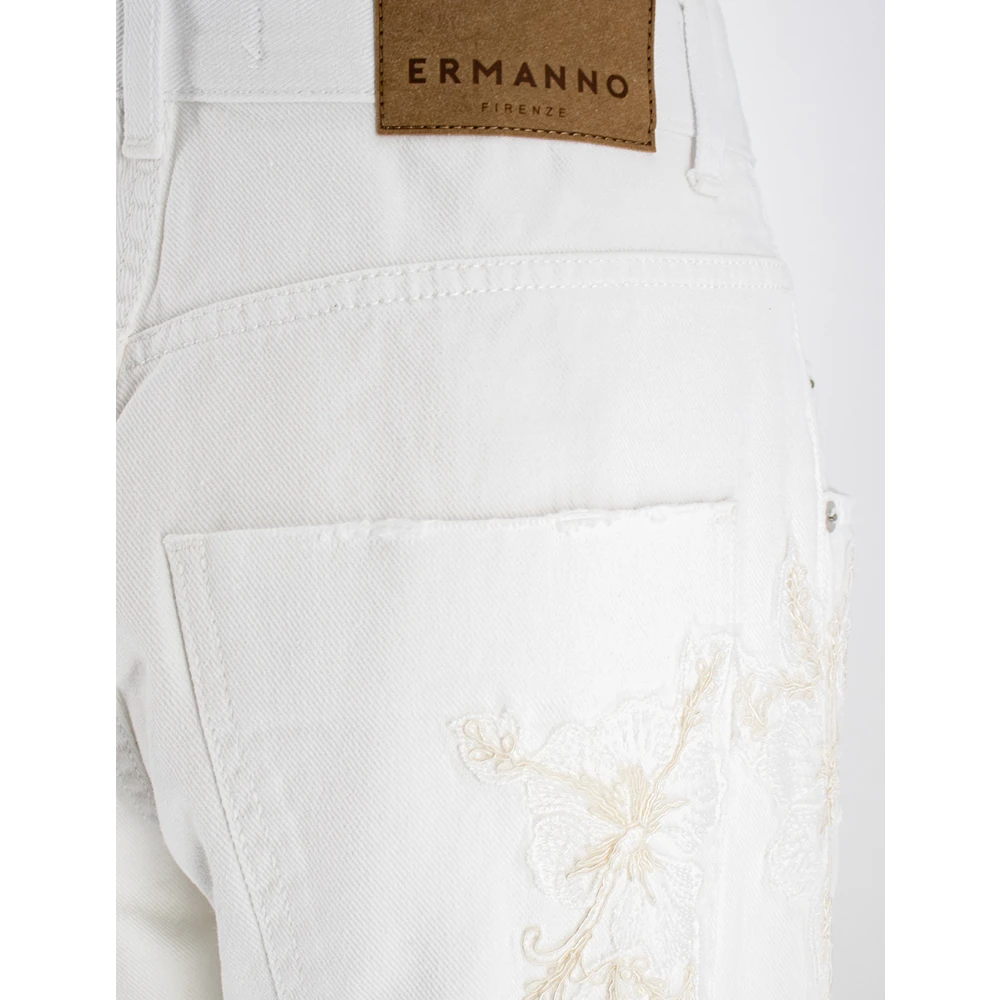 Ermanno Scervino Straight Trousers White Dames
