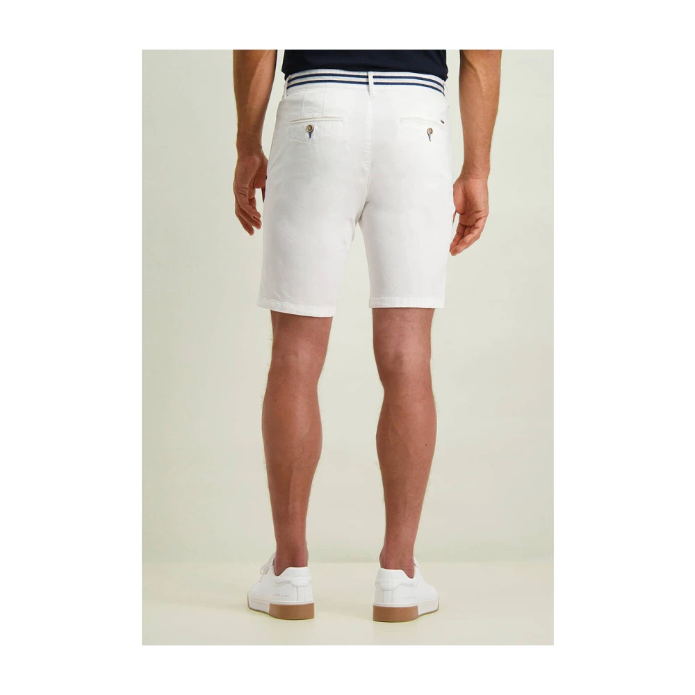 State of Art Bermuda Plain Chino Shorts White Heren