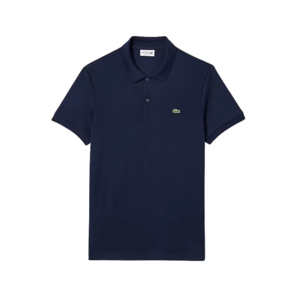 Lacoste Men's Blue Polo Shirts, S, Short Sleeve Polo Shirt With 2 Buttons