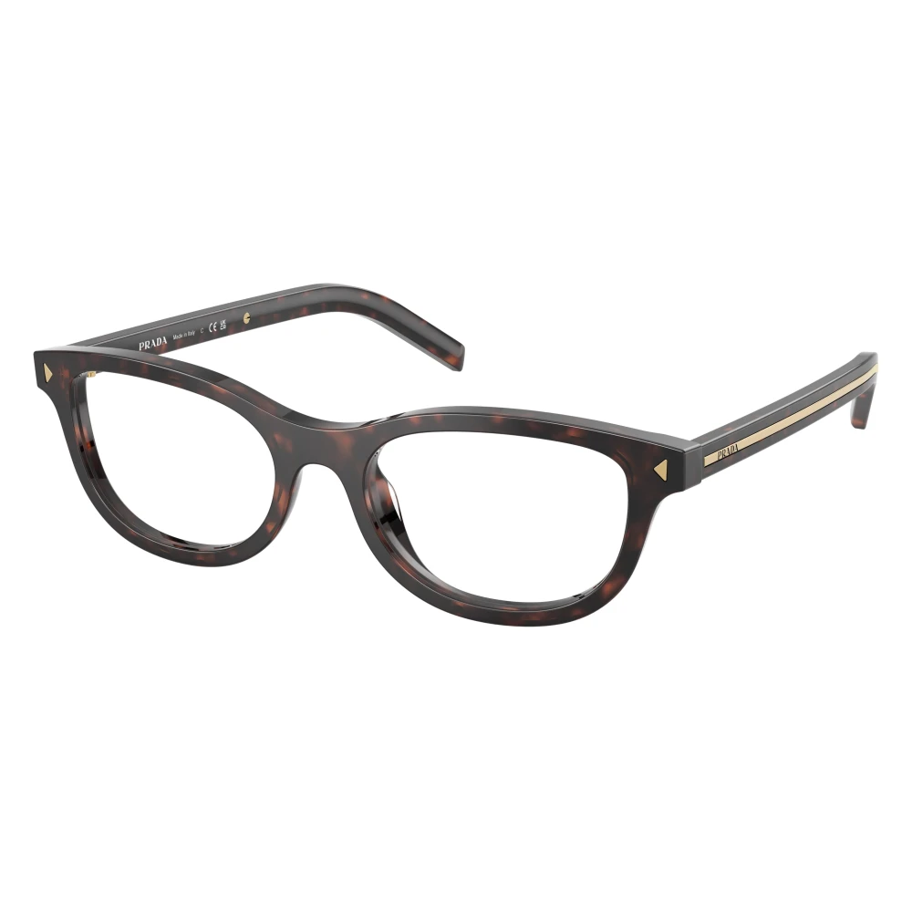 Prada Transparent Woman Pr D01vu 17N1o1 Optical Frames Acetate Turtle Round Normal - Image 2