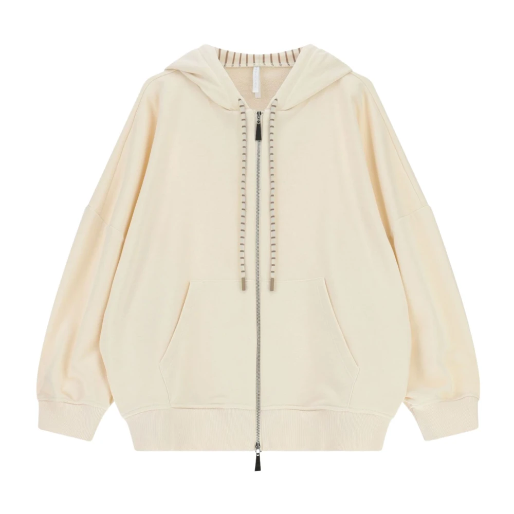 Imperial Women's White Zip-Throughs, Xs, Felpa