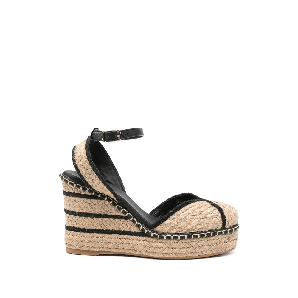Castañer Striped Trim Wedge