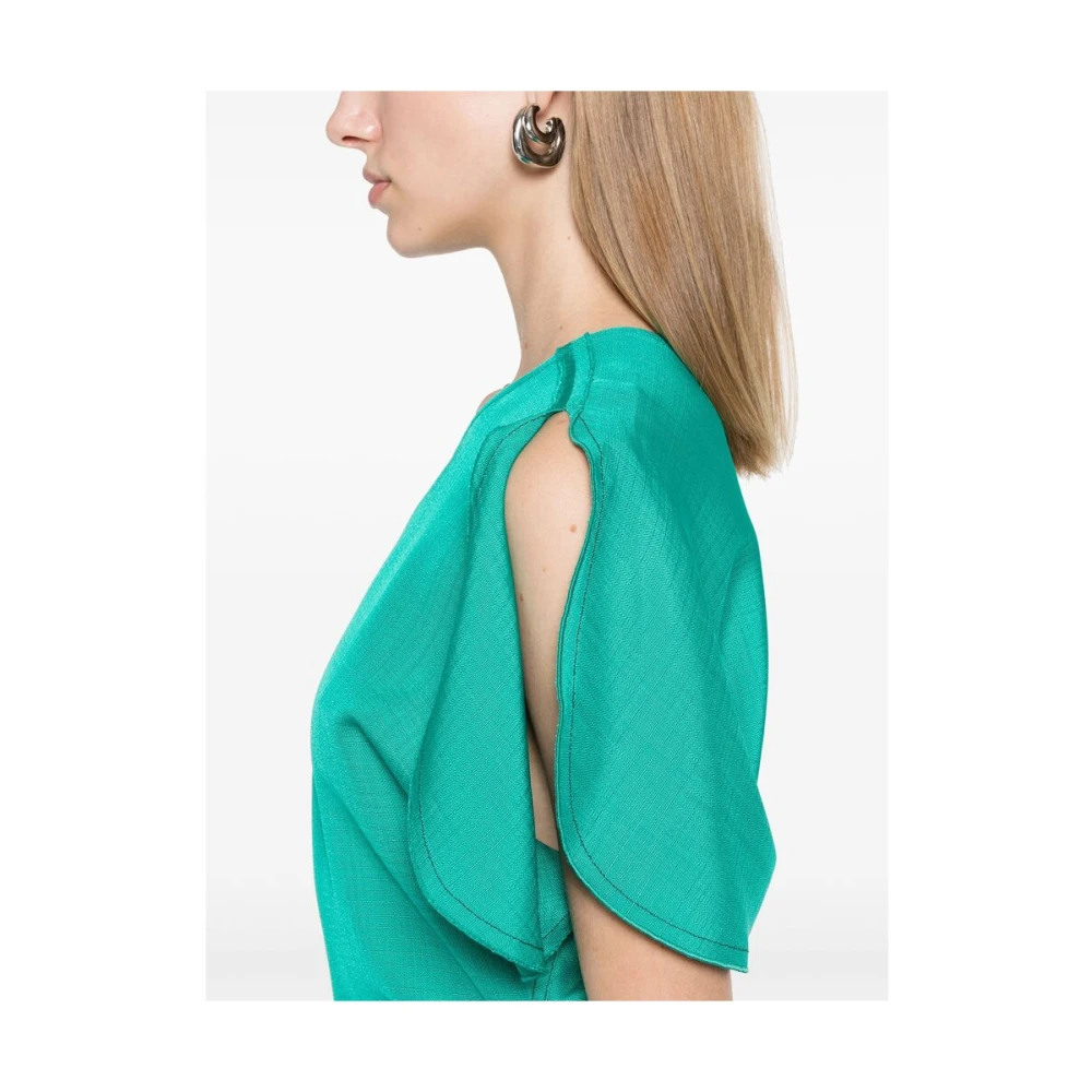 Victoria Beckham Groene Jurk met Plooien Green Dames