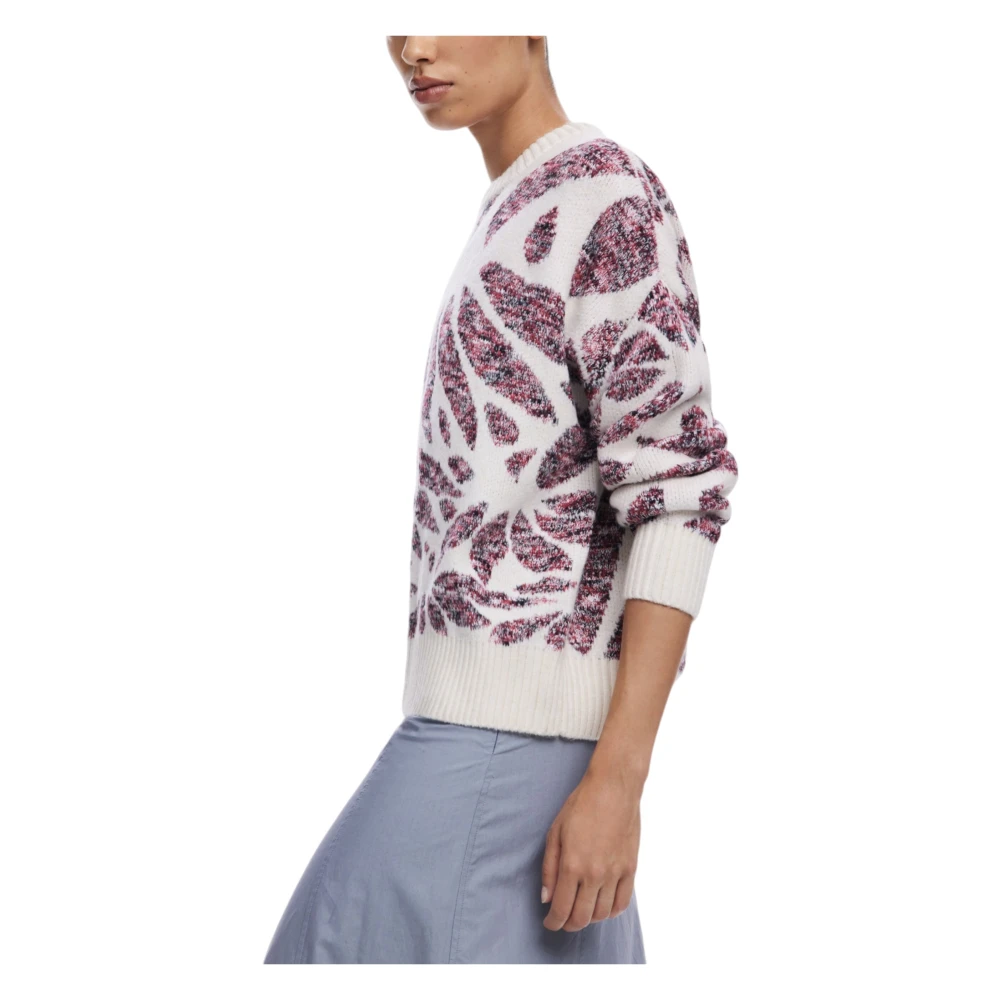 Desigual Print Gebreide Ronde Hals Trui Multicolor Dames
