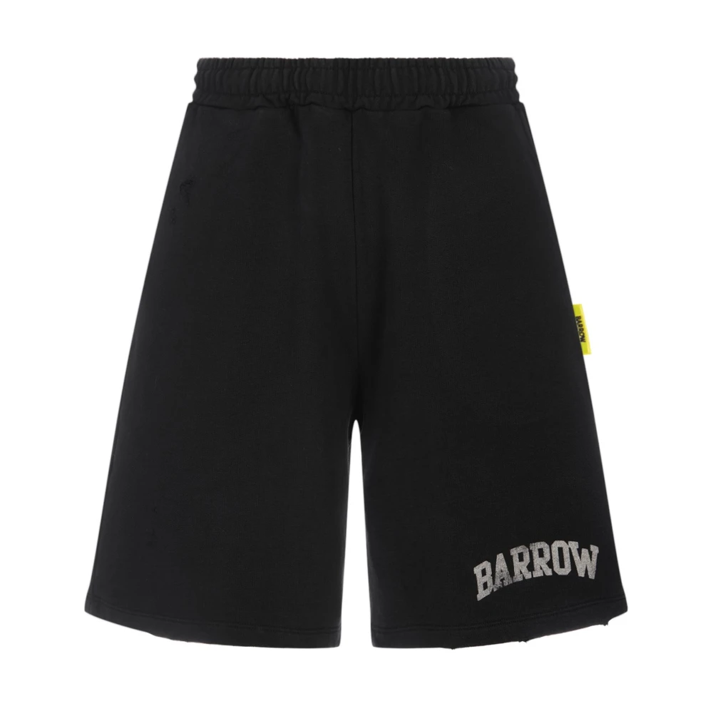 Barrow Stone Washed Bermuda Shorts Black Heren
