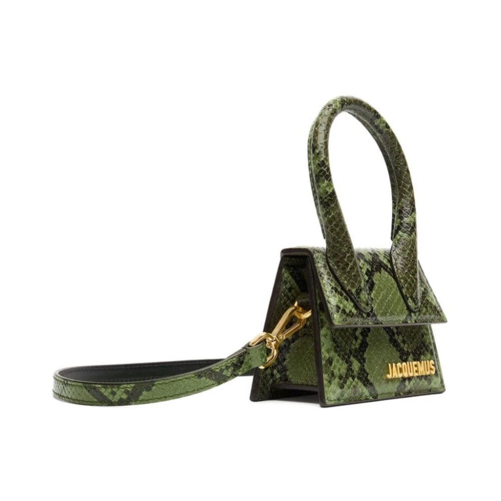Jacquemus Mini Groene Snakeskin Tas Green Dames