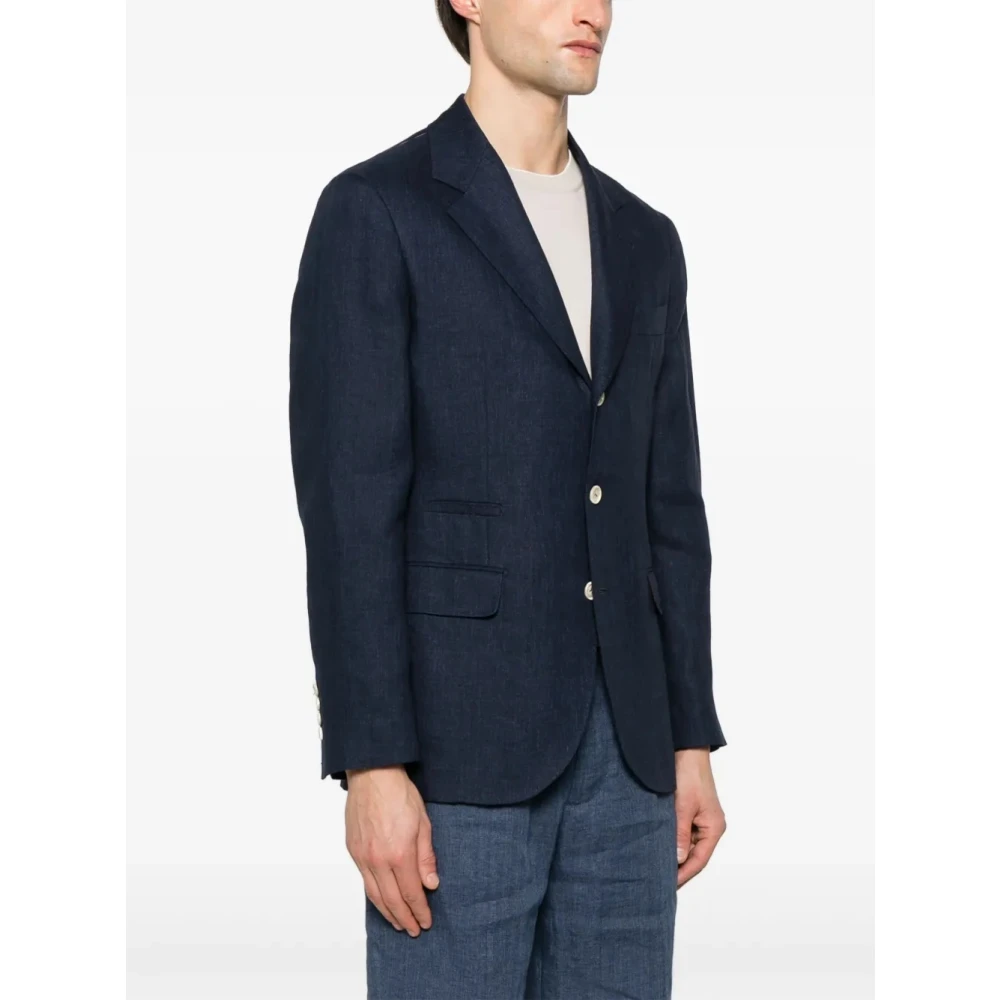 BRUNELLO CUCINELLI Navy Deconstructed Jas Blue Heren