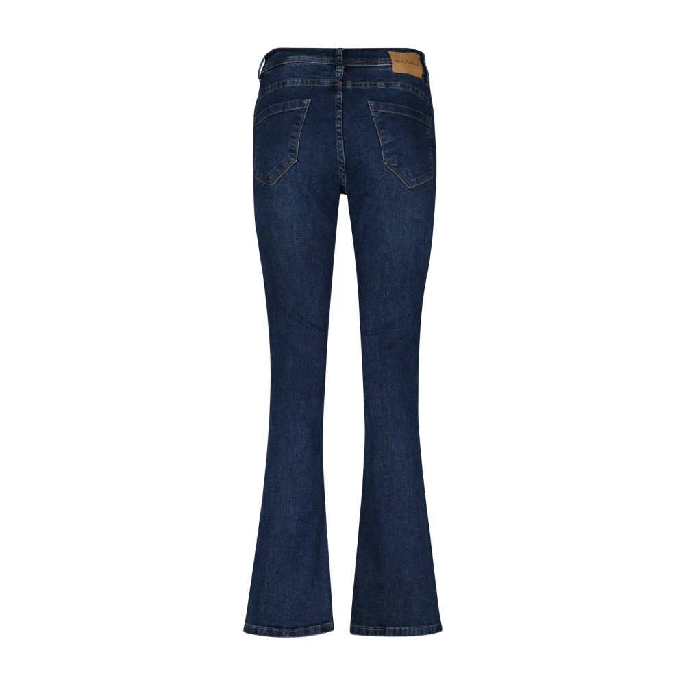 Red Button Donkere Flared Jeans Babette Blue Dames