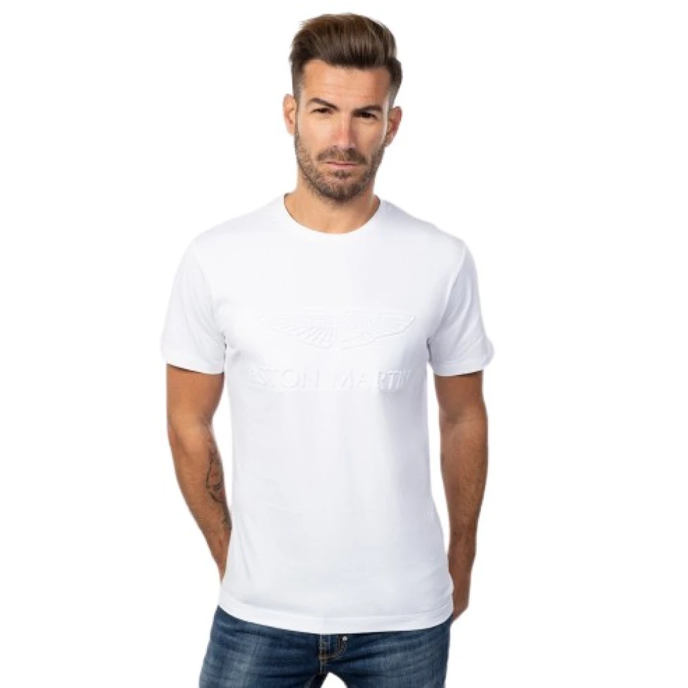 Hackett Heren T-shirt van katoen White Heren