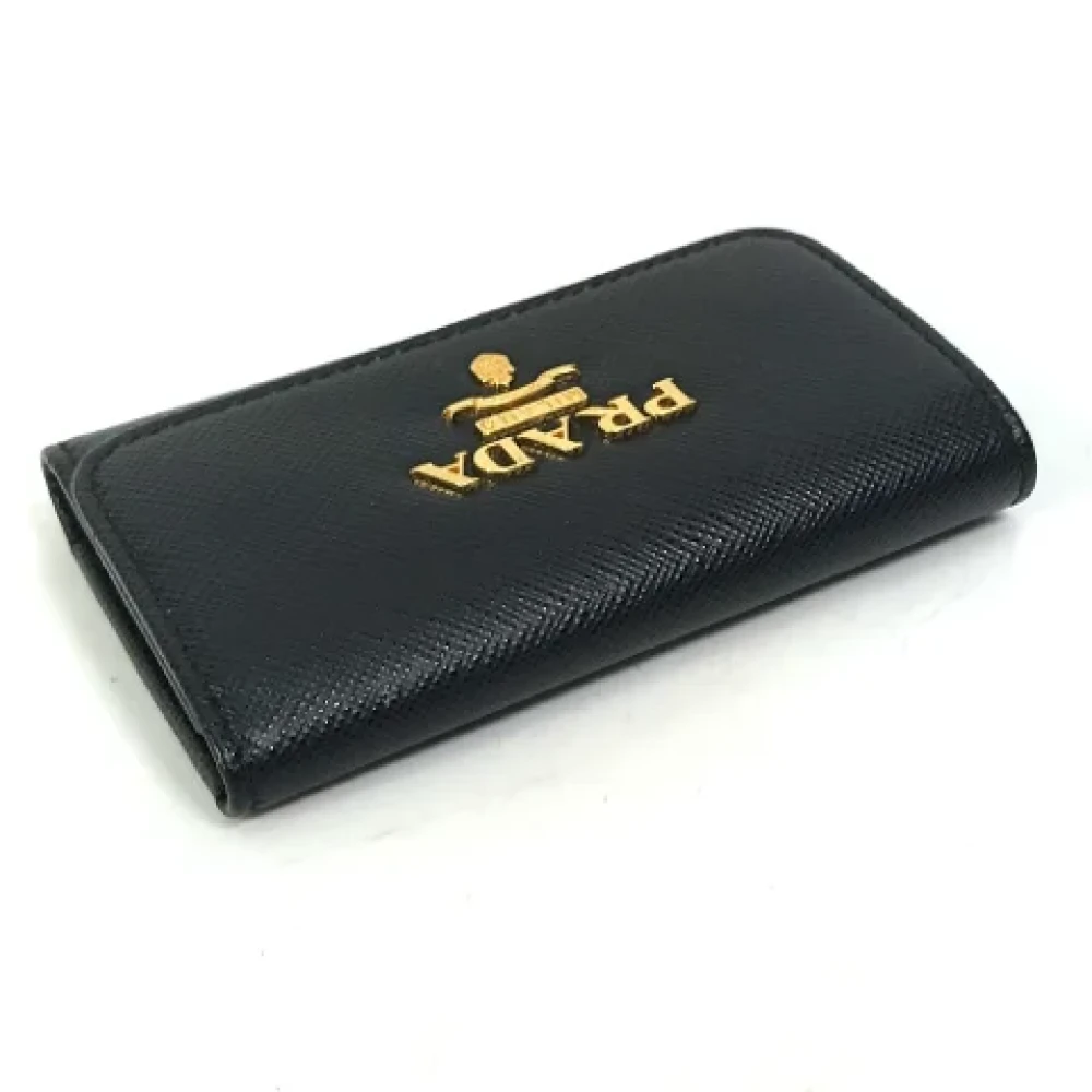 Prada Vintage Pre-owned Fabric key-holders Black Dames