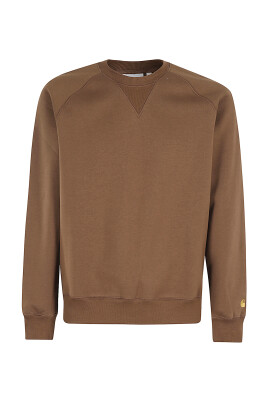 sweat-chase-marron-avec-logo-brode