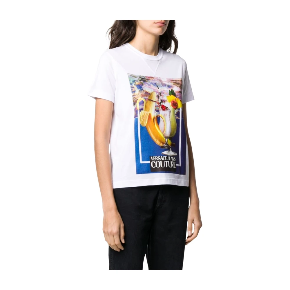 Versace Jeans Couture Korte Mouw T-Shirt White Dames