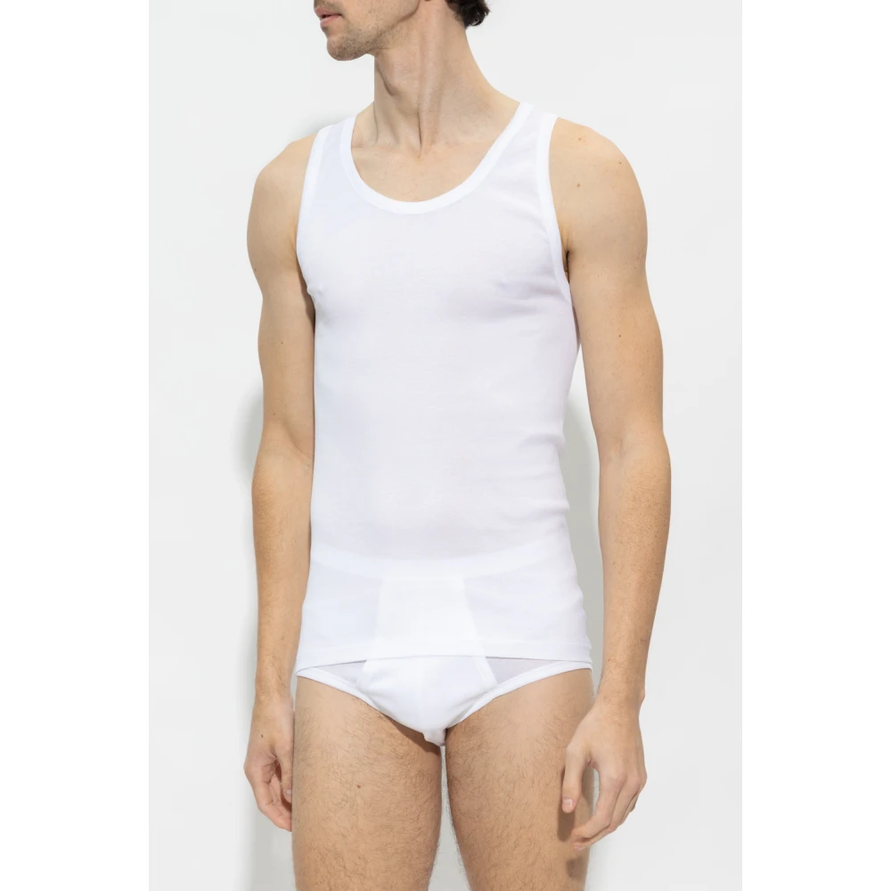Hanro Mouwloos T-shirt White Heren