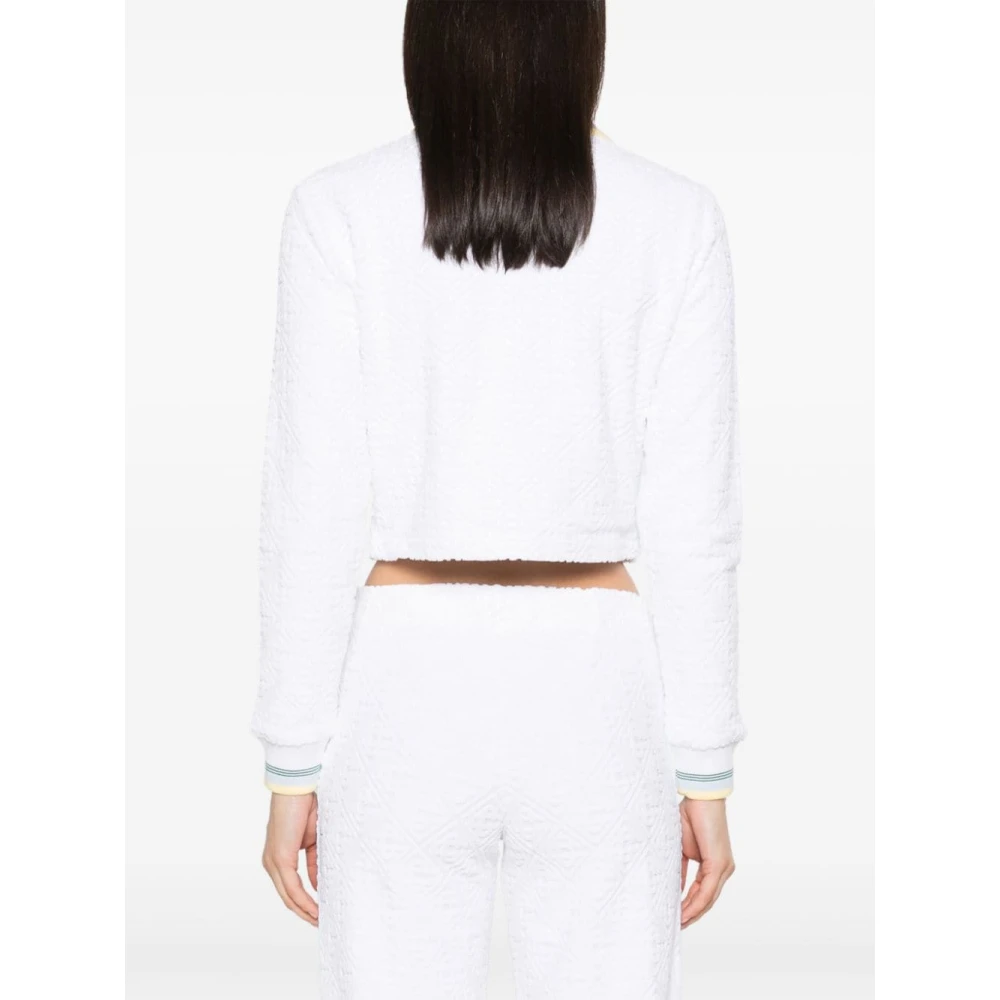Casablanca Geborduurd Logo Handdoek Sweater White Dames