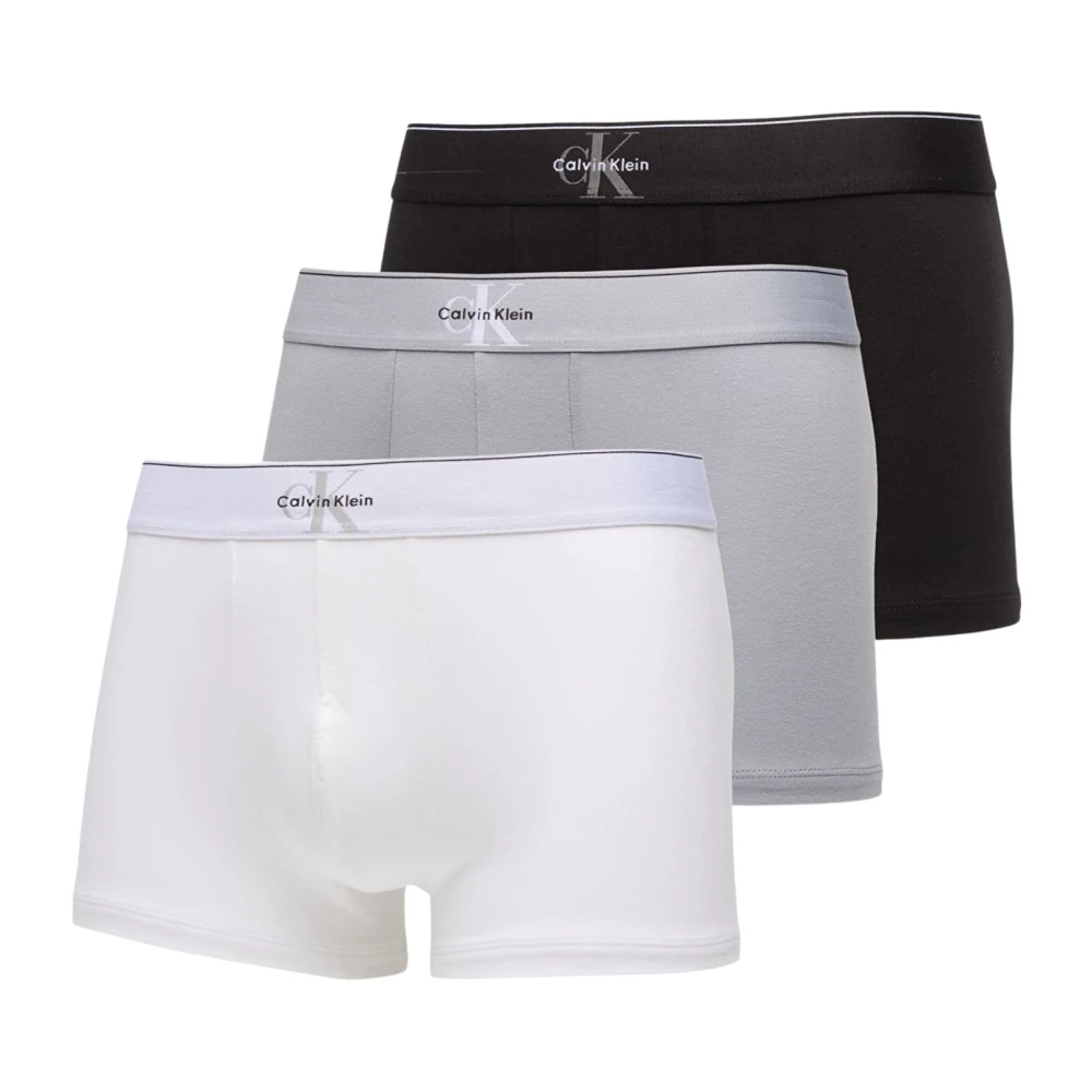 Calvin Klein , Underpants, Male, Multicolor, S, Graphic Monogram Cotton Stretch 3-Pack Trunk