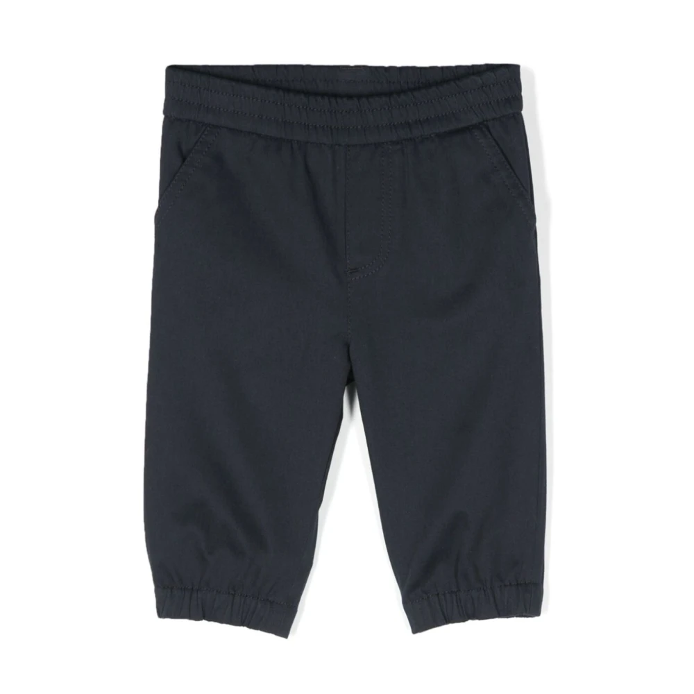 Moncler Boys Blue Sweatpants, 18 M, Logo Patch Cotton Baby Trousers