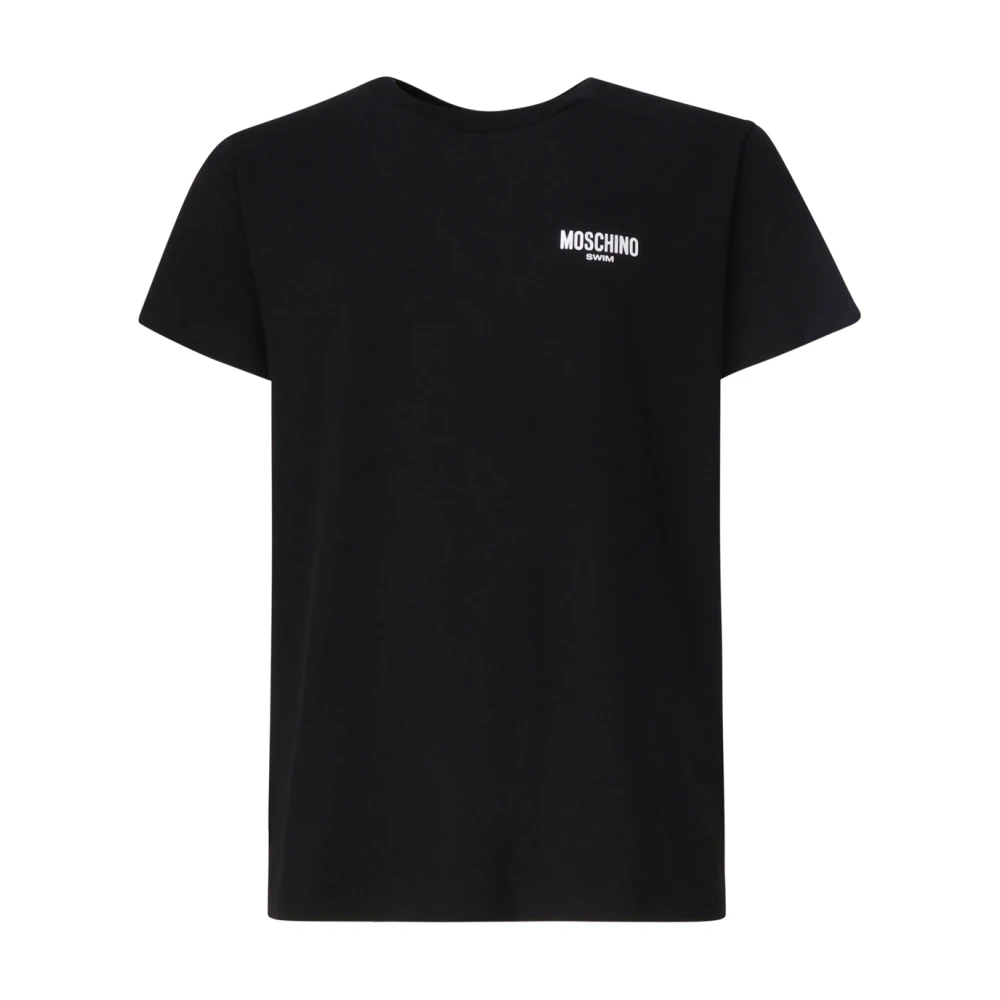 Moschino Zwarte Katoenmix Korte Mouw T-shirt Black Heren