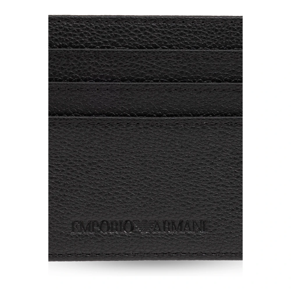 Emporio Armani Kaarthouder met logo Black Heren