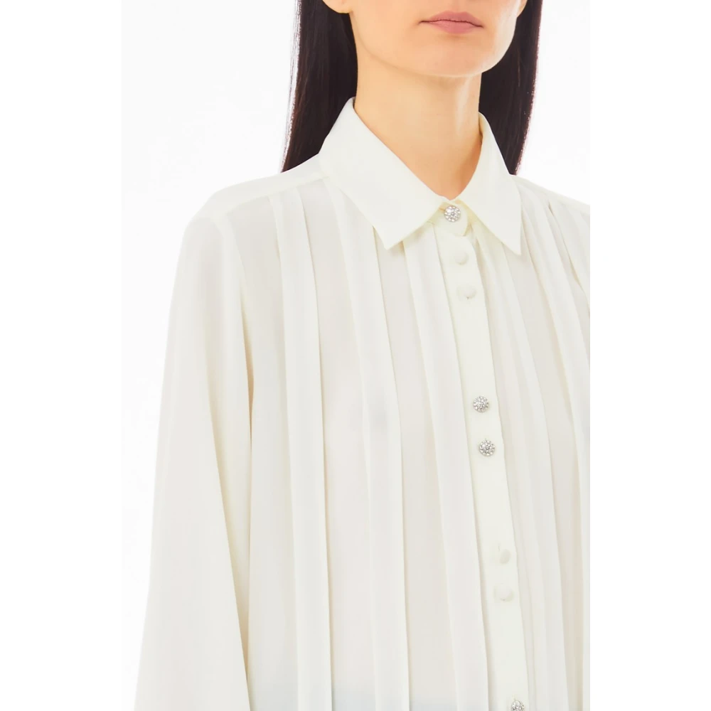 Liu Jo Witte Shirt met Geplooide Details White Dames