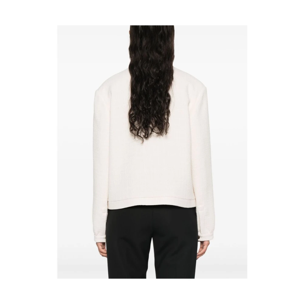 Blazé Milano Ecru Knopen Buitenkleding met Zakken Beige Dames
