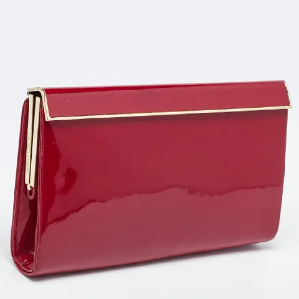 Jimmy Choo Pre-owned Leather clutches Red Dames