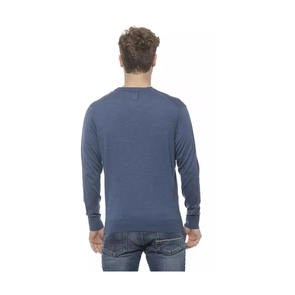 Billionaire Luxe Cashmere V-hals Trui Blauw Blue Heren
