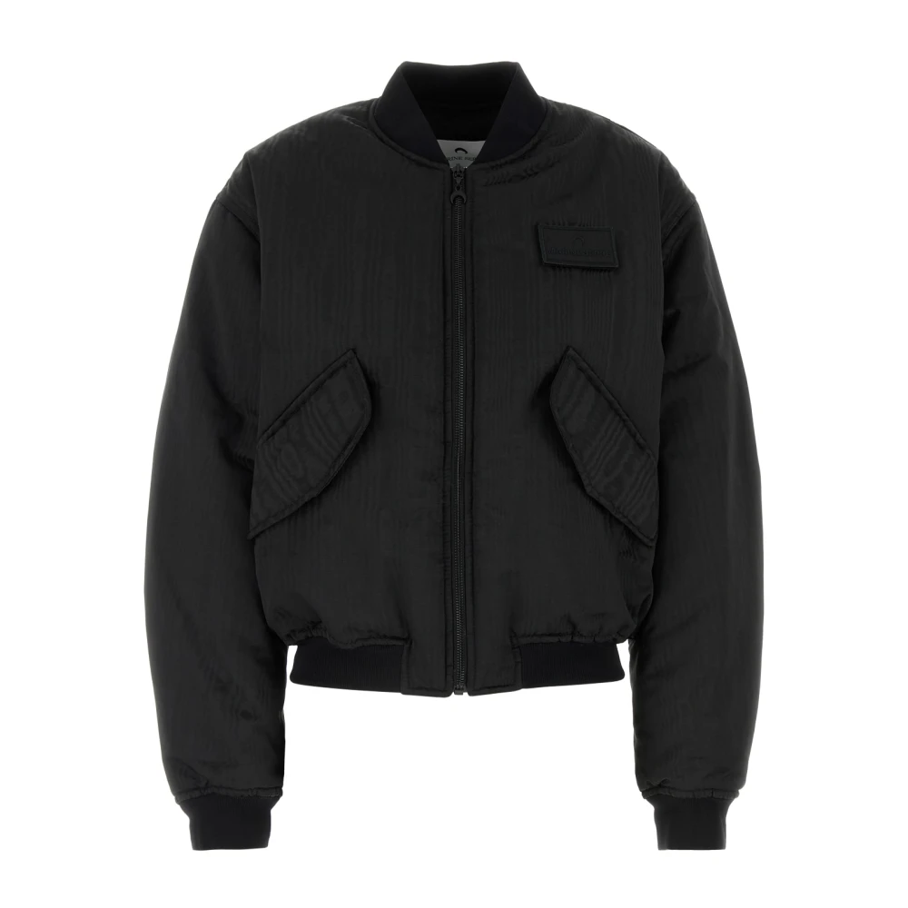 Marine Serre Moire Bomber Jacket Black Dames