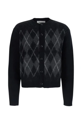 Brushed Argyle Cardigan