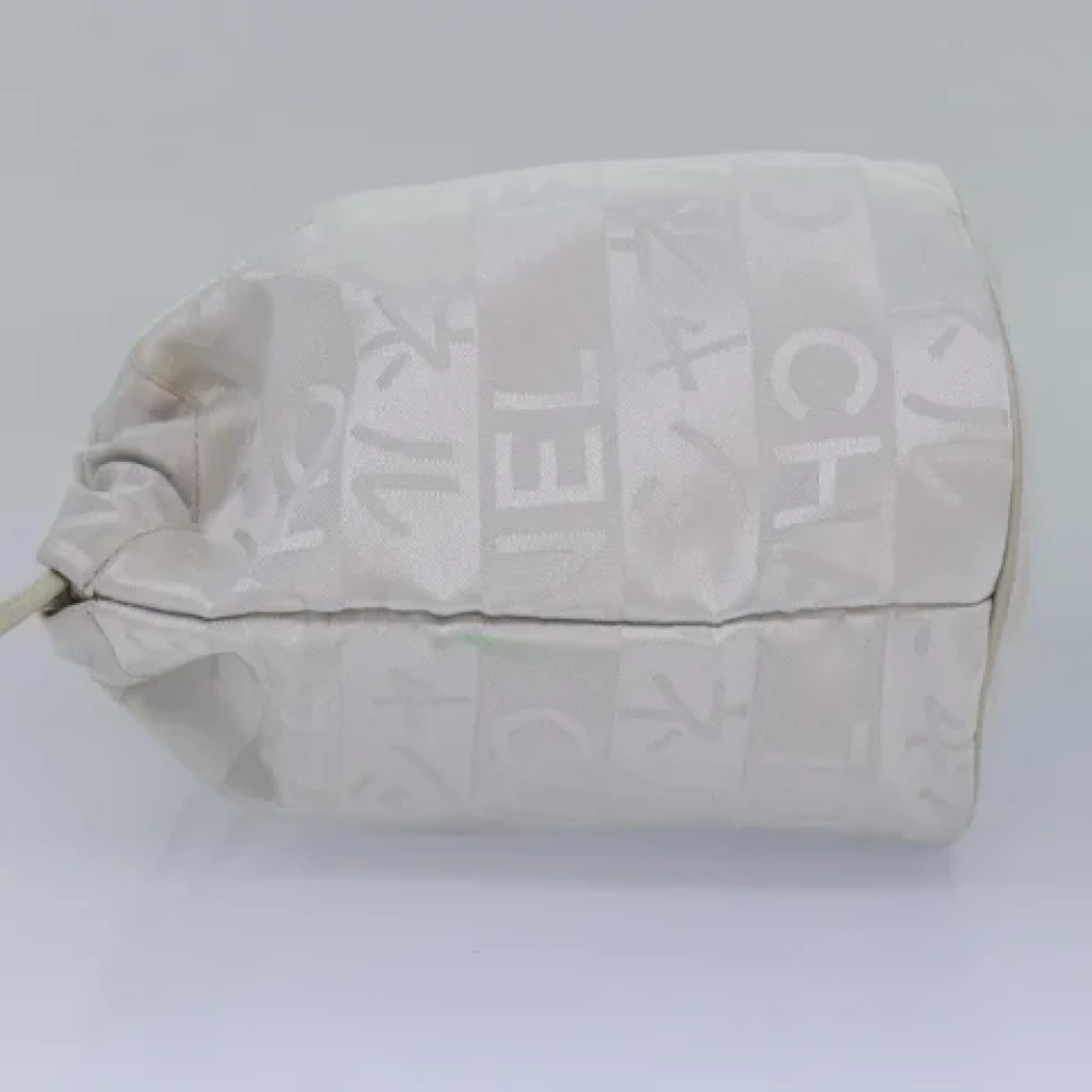 Chanel Vintage Pre-owned Canvas pouches White Dames