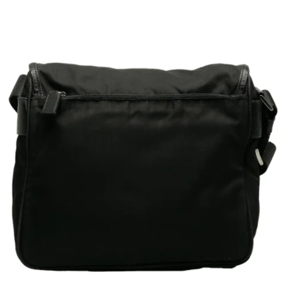 Prada Vintage Pre-owned Canvas crossbody-bags Black Dames