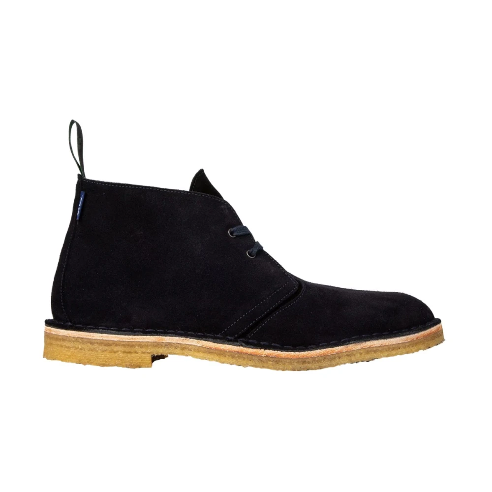 Paul Smith Blue Lace-Up Boots, Male, 7 Uk, Lace-Up Desert Boots