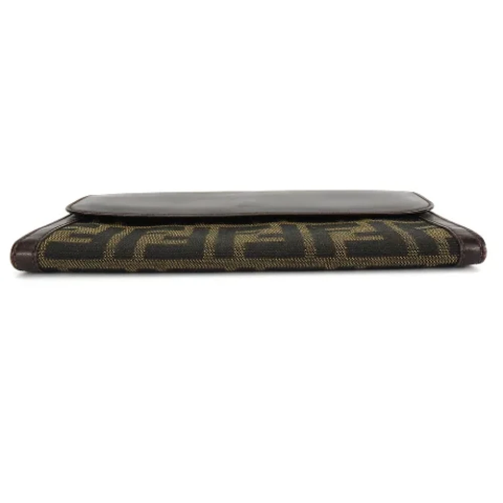 Fendi Vintage Pre-owned Canvas wallets Brown Dames