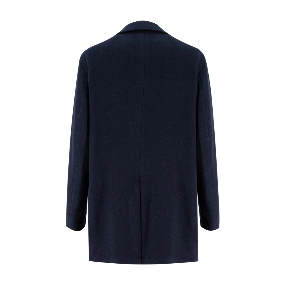 Fedeli Midi Dubbel Stof Jas Blue Heren