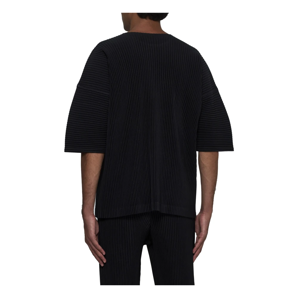 Issey Miyake Zwarte T-shirts en Polos Black Heren