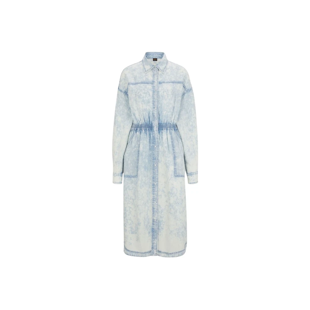 Boss Orange Elegante Jurk voor Vrouwen Blue Dames