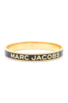 medallion-bangle-bracelet-black-gold-logo