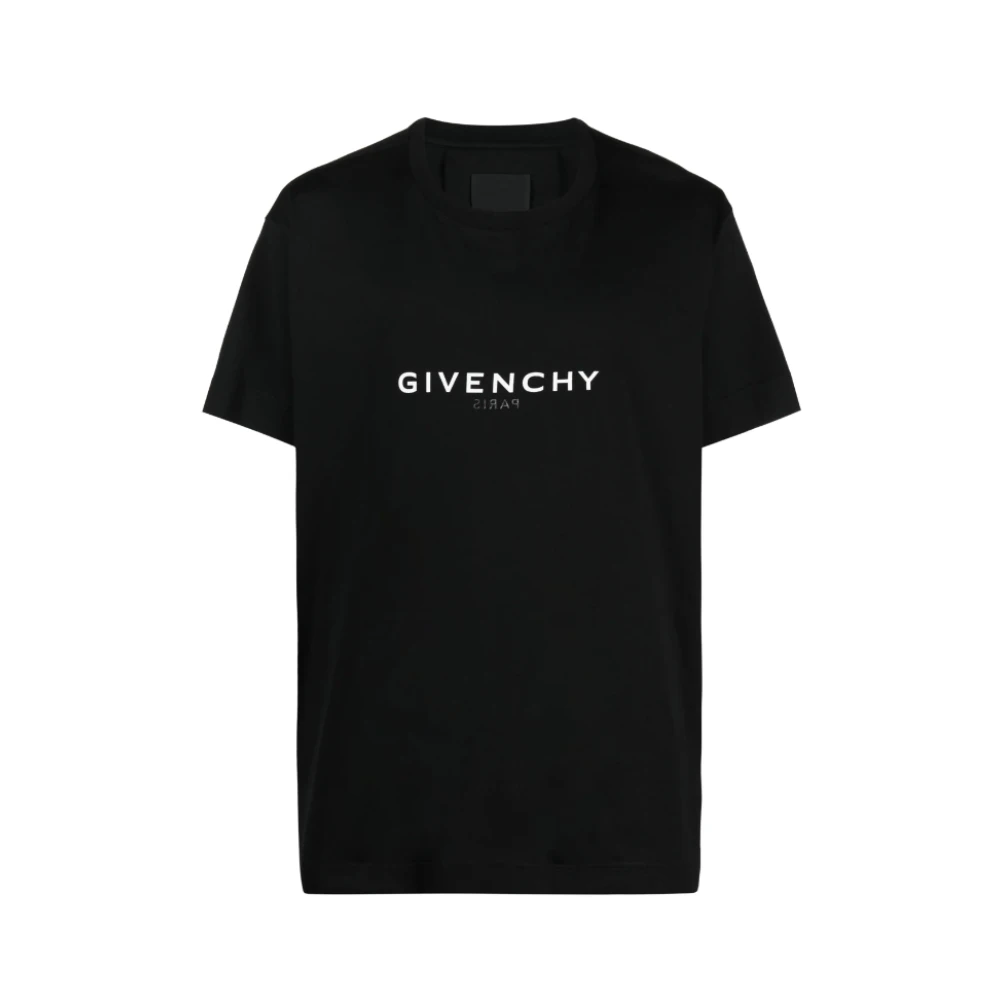 Givenchy Zwart Oversized Logo Print T-Shirt Black Heren