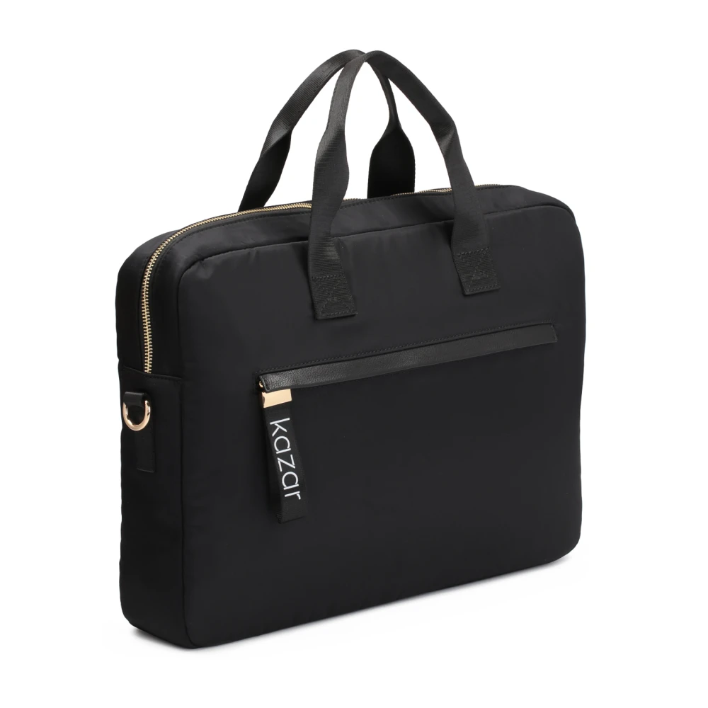 Kazar Zwarte Textiel Laptoptas met Handvatten Black Dames